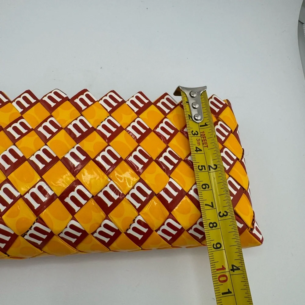Wrapper‎ Purse Vibrant Yellow and Orange Geometric Clutch